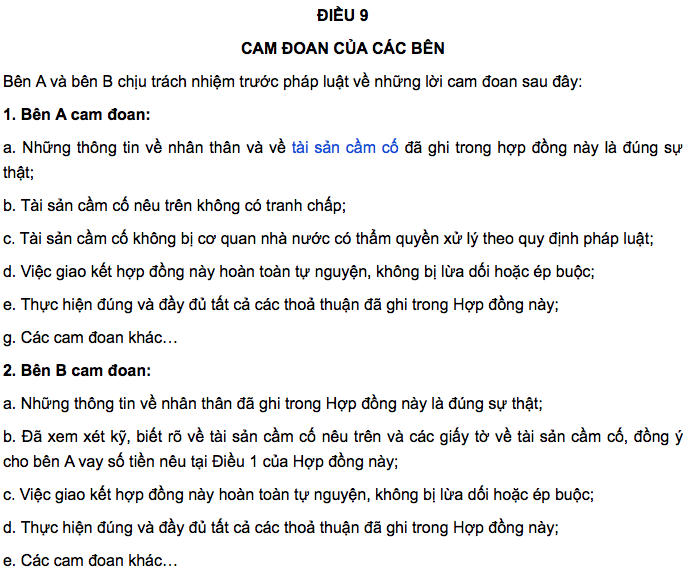 Hợp đồng cầm đồ F88? Mẫu giấy vay cầm đồ 24/7